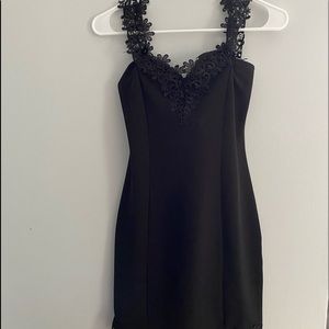 windsor black mini dress, size small